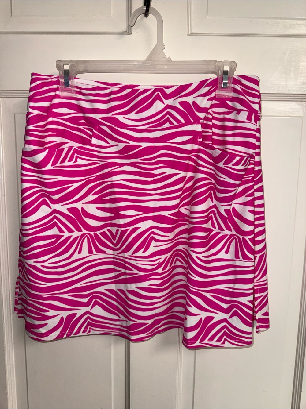 Jude Connally Hot Pink Zebra Print Mini Skirt